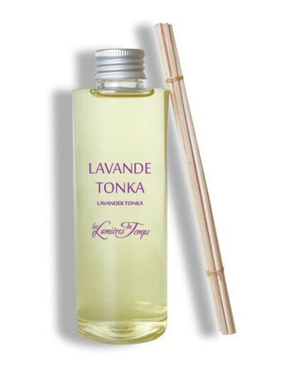 Recharge (Avec Rotins) pour Diffuseur de Parfums 200 ml Duo Lavande & Tonka
