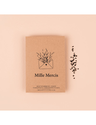 Mille mercis - Sachet de graines de Cosmos - La fabrique à sachet