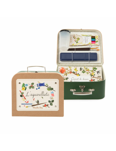 Valise aquarelliste Le jardin du Moulin