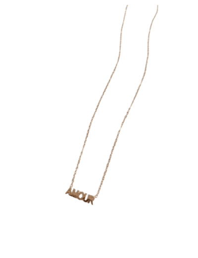 Collier mini Amour doré