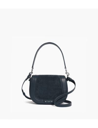 Sac à bandoulière moyen modèle Ella en cuir grainé et nubuck