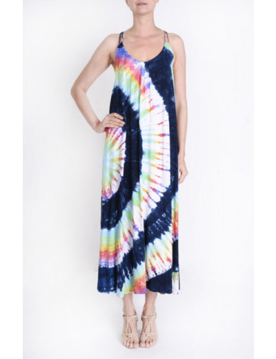 Robe longue Tie Dye multicolore