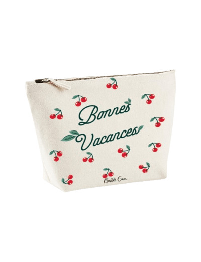 Trousse en coton bio - Bonnes Vacances