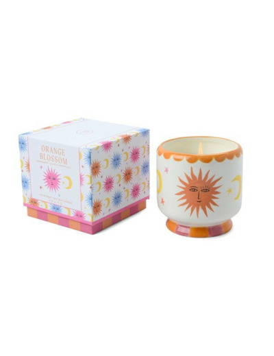 Bougie Adopo 8 oz./226g Sun Ceramic W/ Warning Label & Dustcover - Orange Blossom Boxed PADDYWAX