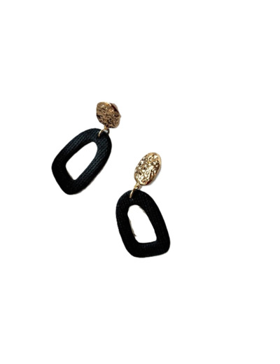 Boucles d'oreilles aura noire