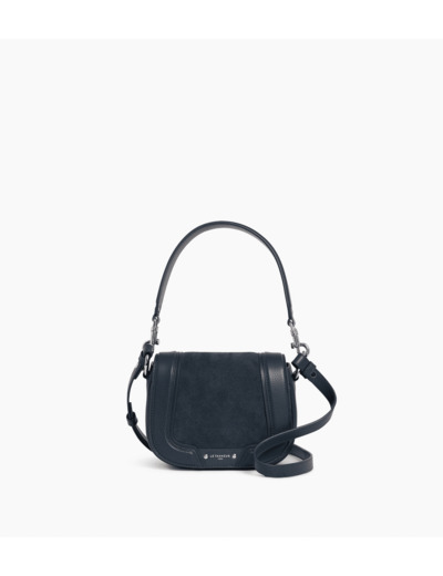 Petit sac bandoulière Ella en cuir grainé et nubuck