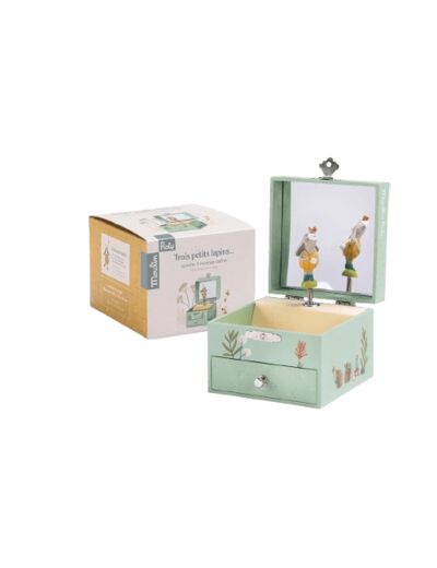 Boîte à musique coffret - Trois petits lapins - Moulin roty