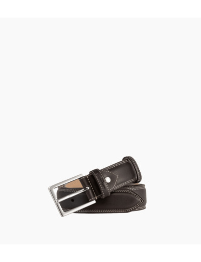 Ceinture homme avec boucle carrée Martin en cuir lisse