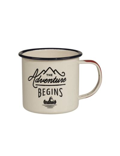 Mug en émail Adventure Begins Cream GENTLEMEN'S HARDWARE