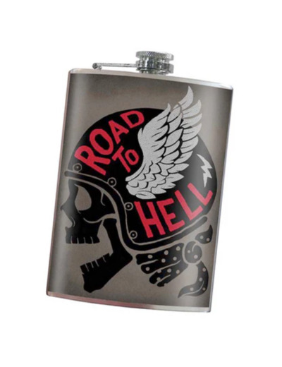 Flask - Road To Hell (motard, moto)