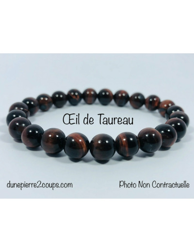 Bracelet Oeil de Taureau  8mm