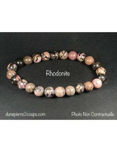 Bracelet Rhodonite  8mm