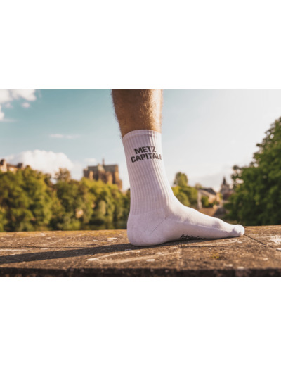 Chaussettes Made In France blanche "METZ CAPITALE"