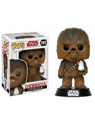 STAR WARS Episode VIII - POP N°195 - Bobble Head Chewbacca & Porg FUNKO