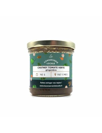 Chutney Tomate Verte Gingembre BIO 145g