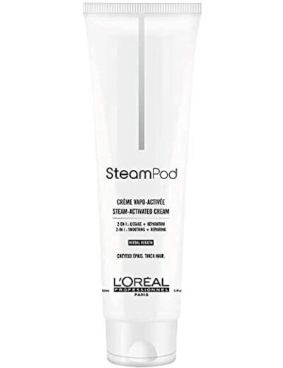 L'Oréal Professionnel Steampod Crème de Lissage Vapo-activée pour Cheveux Epais, 150 ml Pack 2019