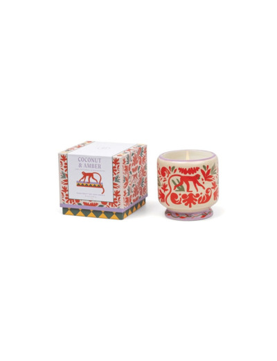 Bougie Adopo 8 oz./226g Jungle Ceramic Candle - Coconut & Amber Boxed PADDYWAX