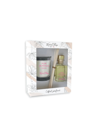 Coffret Bougie 180 g + Diffuseur 100 ml Pluie de Pétales