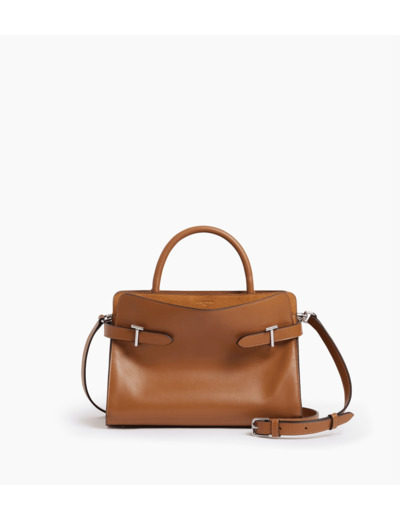 Sac à main moyen modèle Emie en cuir lisse et nubuck