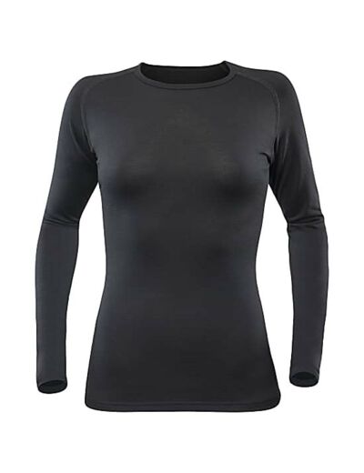 T-Shirt Mérinos Manches Longues Breeze Woman Black DEVOLD