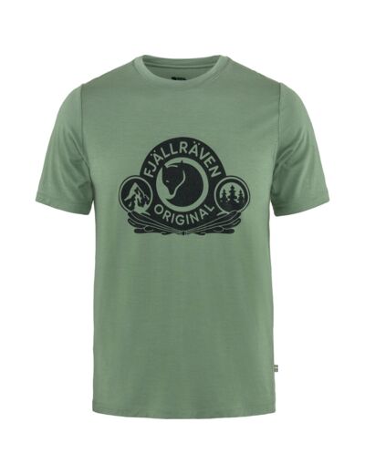 T-Shirt Homme Abisko Wool Classic SS 614/Patina Green FJÄLLRÄVEN