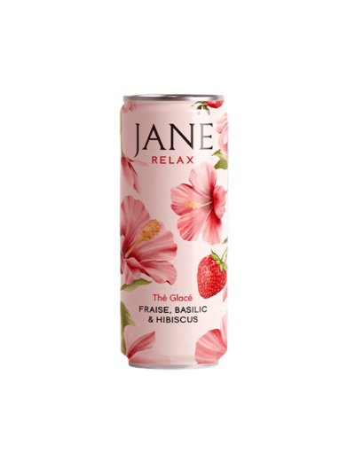 Thé Glacé Fraise Basilic Hibiscus CBD - Relax - Jane