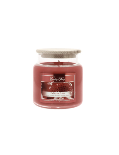 Bougie Cire Colorée 430 g Délice de Fraise