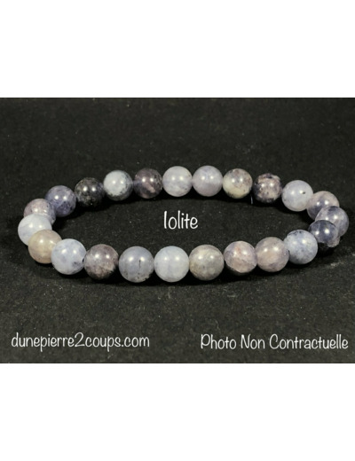 Bracelet Iolite / Cordiérite 8mm