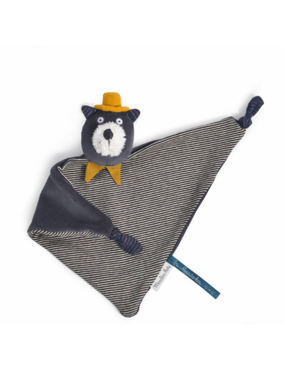 Doudou chat gris Alphonse Les Moustaches