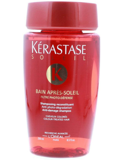 Kerastase - Gamme Soleil - Bain Après-Soleil - Shampooing après-soleil enrichi en eau de coco pour éliminer les résidus de chlore, de sel et de sable et empêcher le déssèchement - 250ml