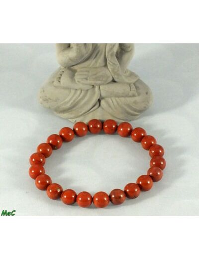 Bracelet jaspe rouge XL