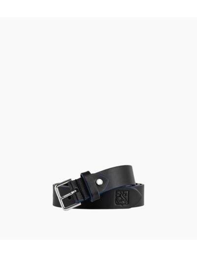 Ceinture homme avec boucle carrée en cuir lisse