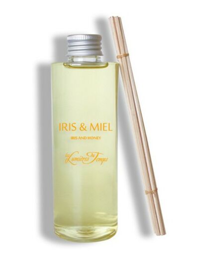 Recharge (Avec Rotins) pour Diffuseur de Parfums 200 ml Duo Iris & Miel