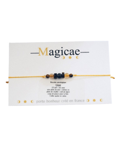 Bracelet porte bonheur signe astro - Lion - Magicae