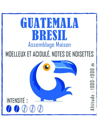 Café Brésil Guatemala grains 1 kg - Brulerie des récollets