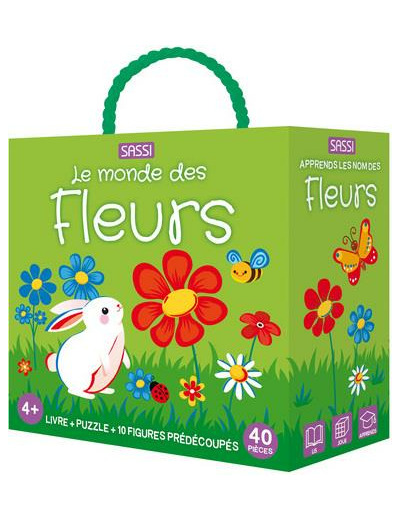 Q  box - puzzle et livre - Le monde des fleurs - Sassi