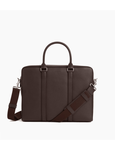 Porte documents slim 14" Charles en cuir grainé