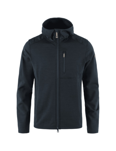 Veste Polaire à Capuche Homme Keb Fleece 555/Dark Navy FJÄLLRÄVEN