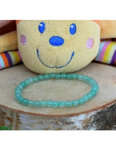 Bracelet aventurine verte enfant 4mm