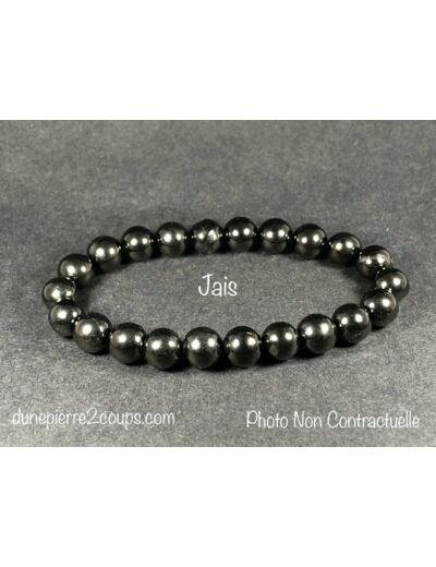 Bracelet Jais  8mm