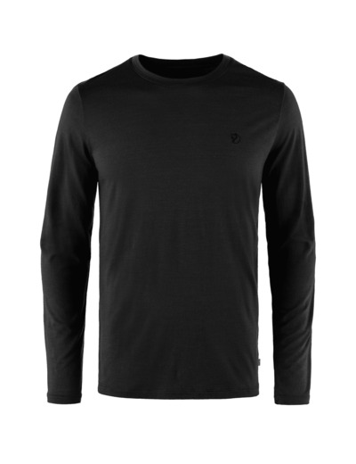 T-Shirt Mérinos Homme Abisko Wool LS 550/Black FJÄLLRÄVEN