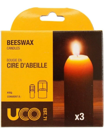 3 Bougies cire d'abeille pour ORIGINAL LANTERN - 12/15 heures UCO