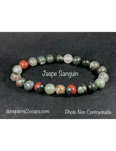 Bracelet Jaspe Sanguin 8mm