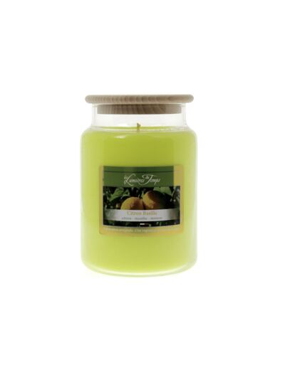 Bougie Cire Colorée 670 g Citron Basilic