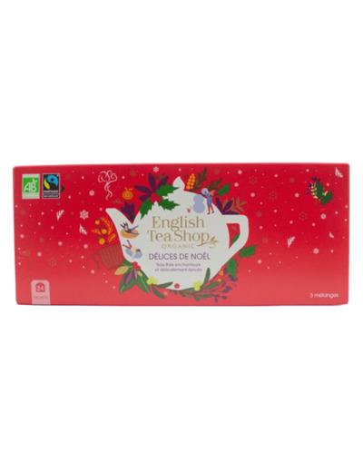 Coffret Délices Noël Rouge Bio - 24 sachets - English Tea Shop