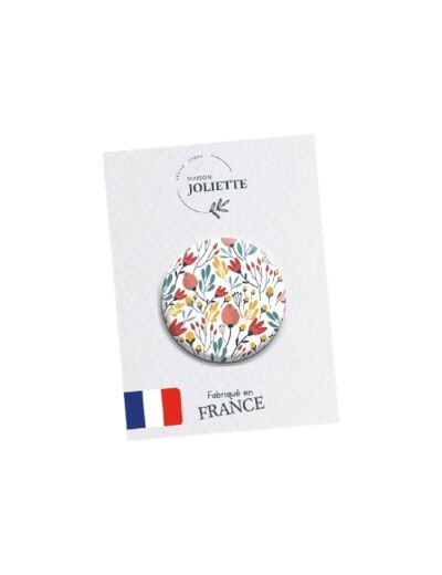 Broche (badge) - Motif fleuri #119 - Maison Joliette