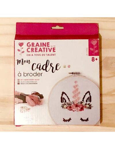 Kit broderie licorne (canevas)- Graine Créative