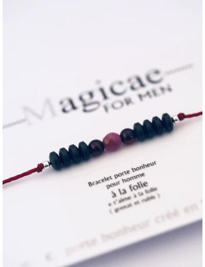 Bracelet porte bonheur homme - à la folie  - Magicae