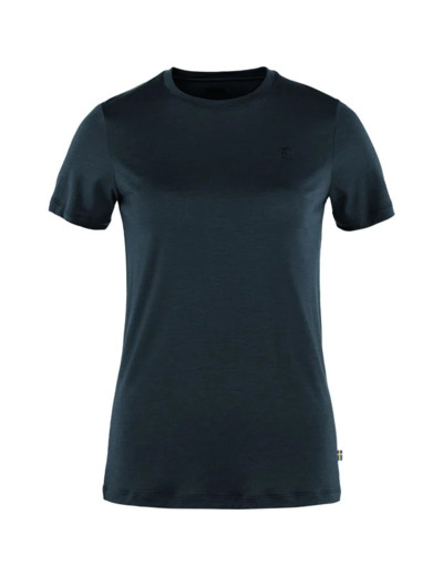 T-Shirt Mérinos Femme Abisko Wool 555/Dark Navy FJÄLLRÄVEN